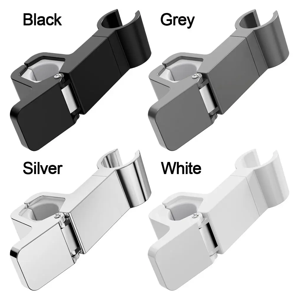 Portable Round Pipe Shower Head Holder Clamps Rotatable Sprayer Fixed Base Replacement Adjustable Riser Rail Bracket