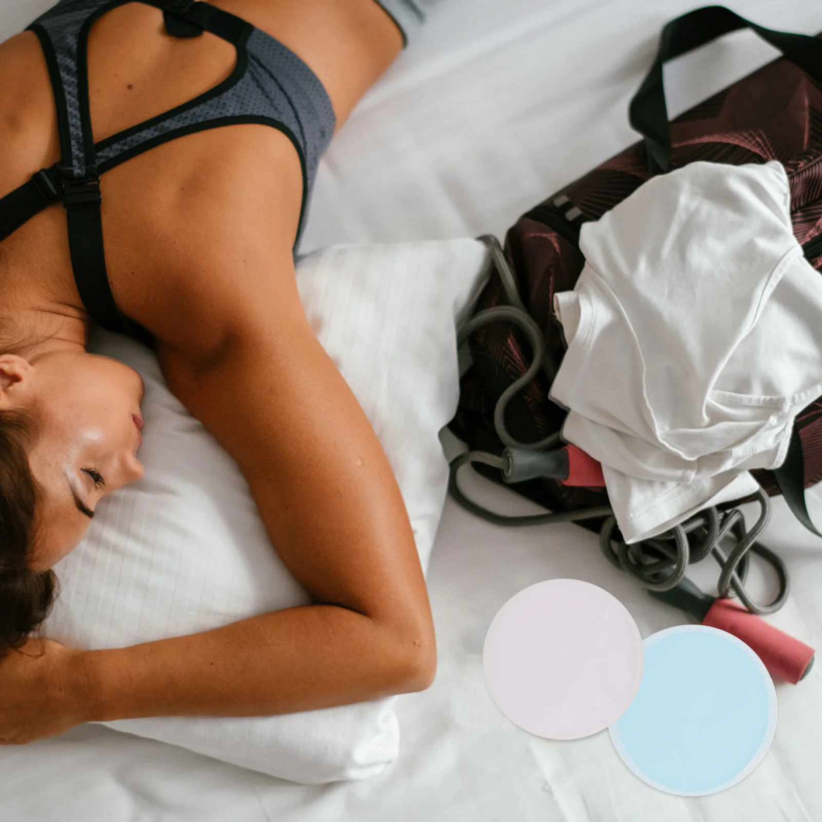 4 أزواج من وسادات الرضاعة قابلة للغسل للرضاعة الطبيعية وقابلة لإعادة الاستخدام ومريحة ومضادة للتسرب بعد الولادة #1