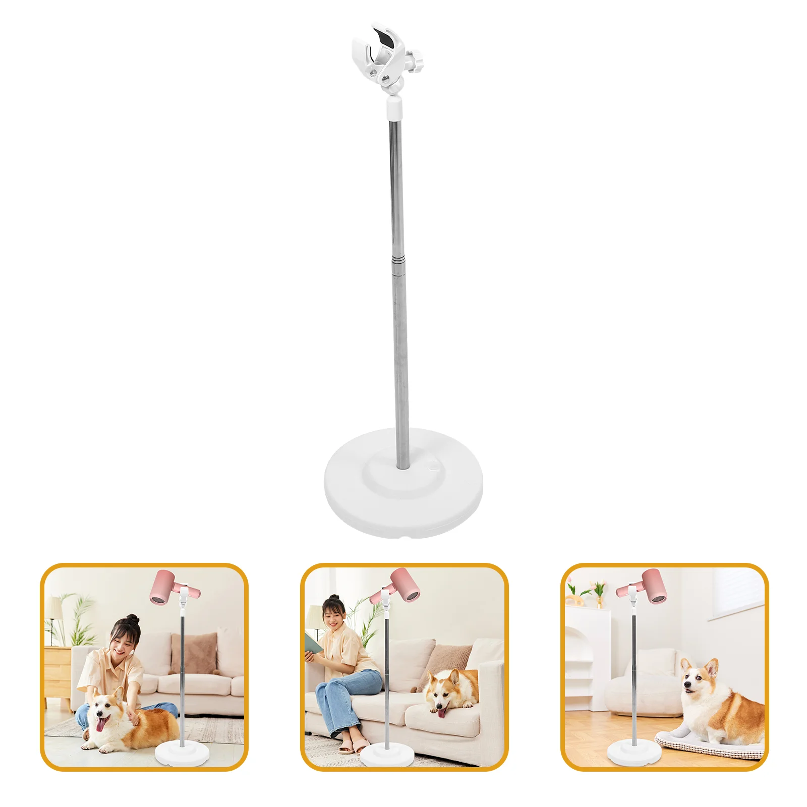 Hair Dryer Holder Dog Stand Hands Free The Pet Grooming Blower Stainless Steel Hairdryer