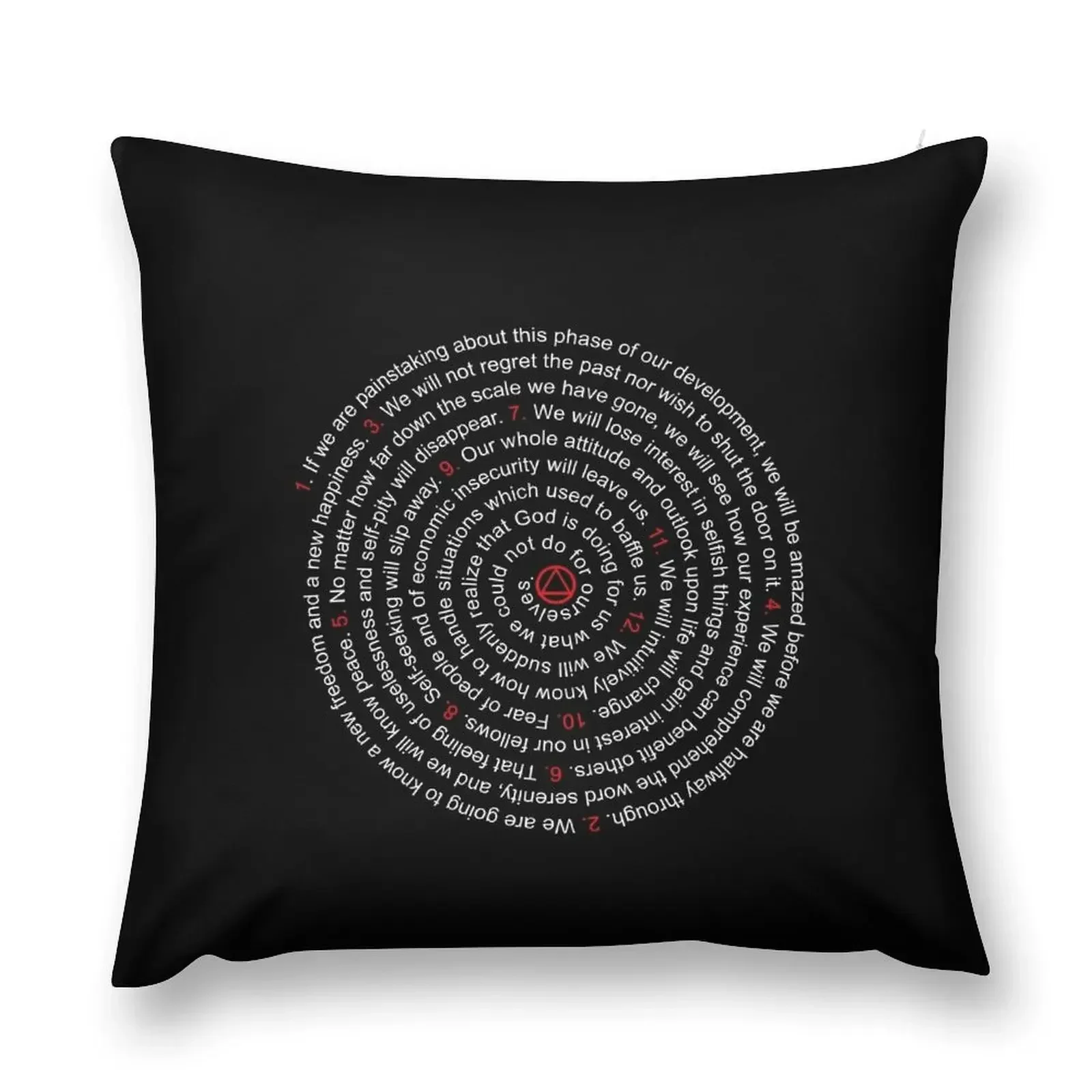 

The 12 Promises Alcoholic Anonymous Advocacy Throw Pillow Pillowcases Bed Cushions Cushions Christmas Pillow pillow