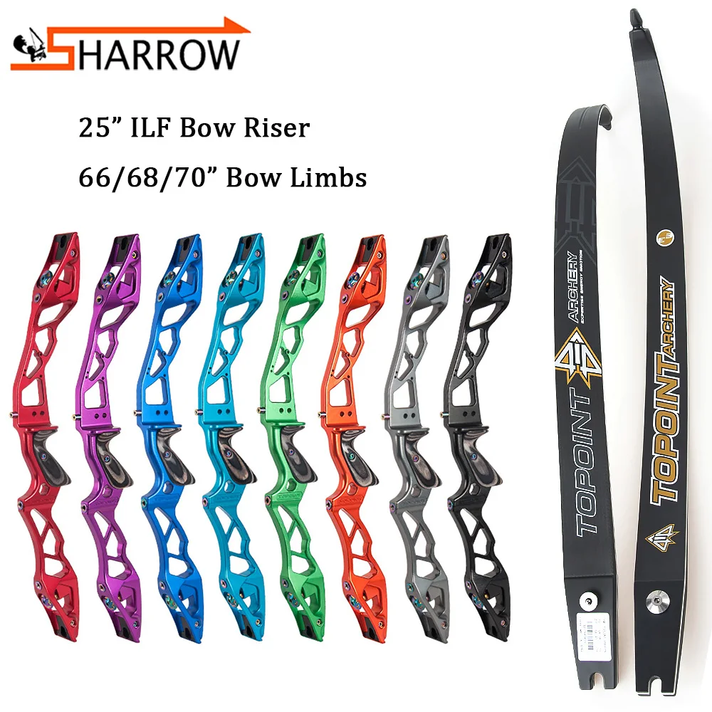 

66/68/70" Archery Carbon Foam Bow Limbs and 25" ILF Aluminum Alloy Riser Hunting Shooting Professional Competition Recurve Bow