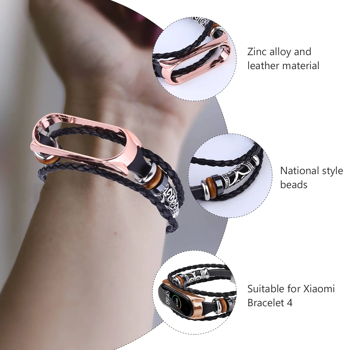 سوار بديل بنمط ريترو متوافق مع سوار معصم 4 عالي الجودة سوار بديل للرياضة #2