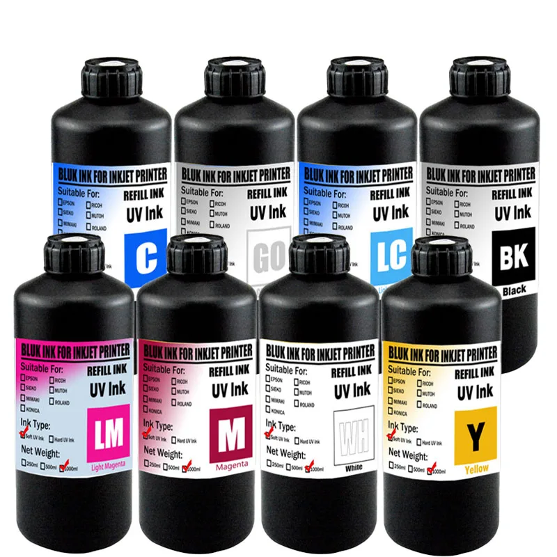 

UV Hard Ink 1000ML UV Ink For Epson XP600 TX800 XP-600 L800 L805 L1800 R290 R300 1390 1400 1410 1430 DX5 DX7 DX10 UV Printer