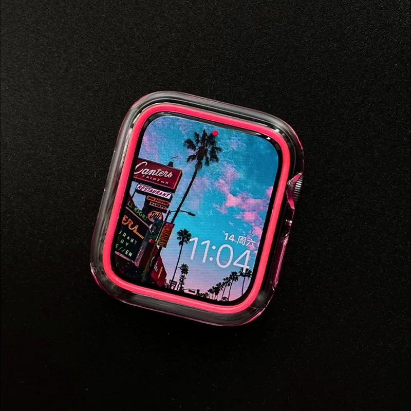 Custodia per orologio per Apple watch Series 7 custodia protettiva per paraurti in TPU morbido per iWatch 6 5 custodia in Silicone trasparente per iWatch