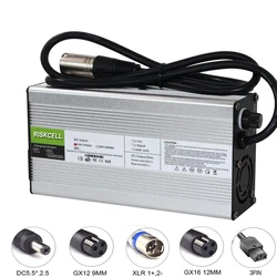 71.4V 5A Charger 60V 10A Li-ion Battery Charger Silver Aluminum Case Output C13 N+L- Connector Used for 17S 60V Lithium Battery