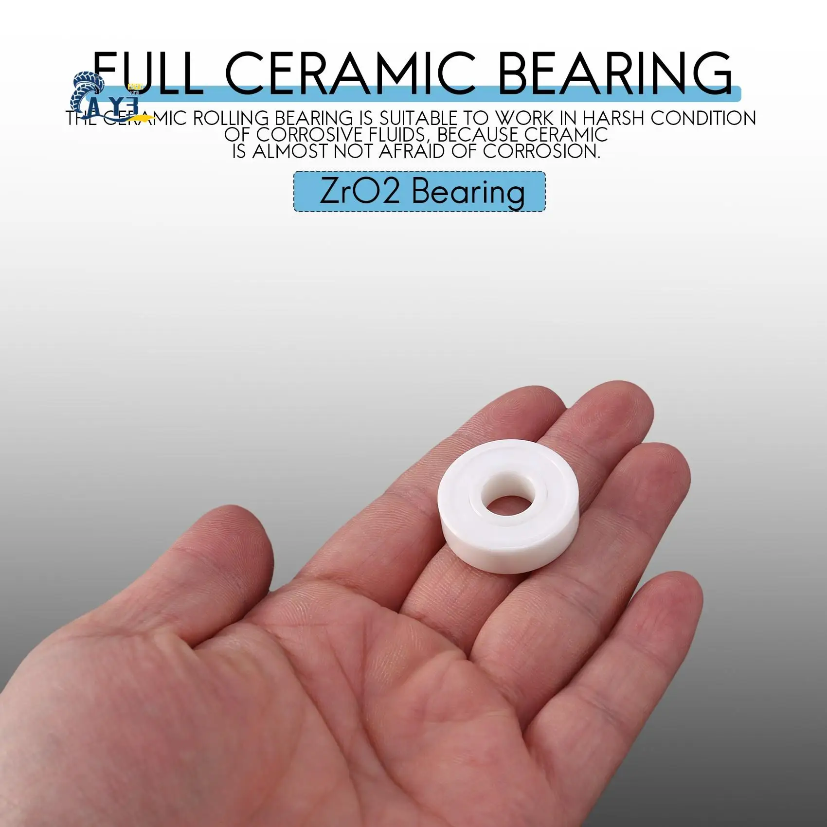 

AY03-6000-2RS Full Miniature Bearing Zro2 Ball Bearing 10X26x8mm