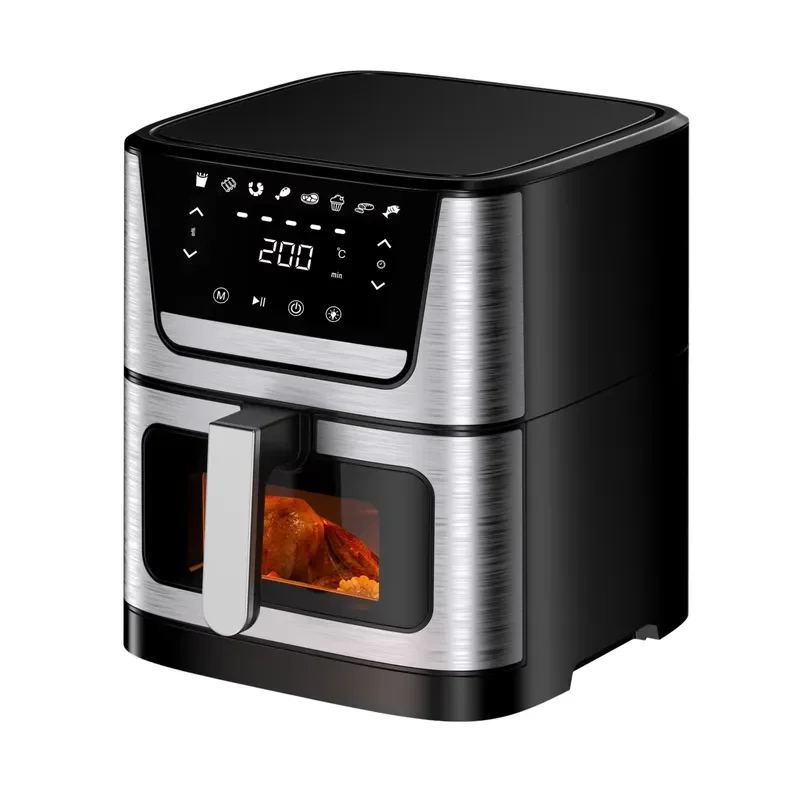For Cross-Border Generation 10L Large Capacity Intelligent Visual Automatic Air Fryer Modern Square