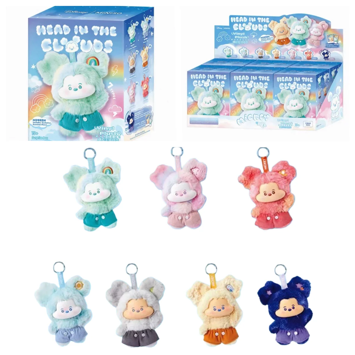 

Genuine Mickey Head in The Clouds Series Blind Box Vinyl Face Bag Pendant Dolls Trendy Kids Toys Collectible Mystery Box Gift
