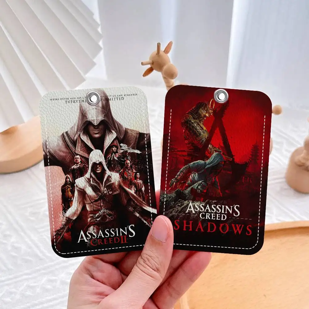 A-Assassins Gioco C-Creed Porta carte di accesso e pasto Portachiavi ID di credito Custodia protettiva per carta bancaria Portachiavi Ciondolo Moda