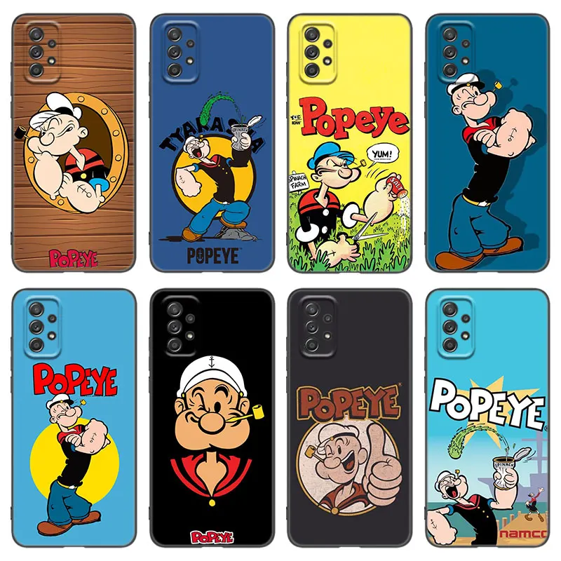 Cute Cartoon P-Popeyes Phone Case For Samsung A13 A22 A24 A32 A71 4G A33 A34 A35 A52 A53 A54 A55 A73 5G A12 A14 A23 A31 A50 A51