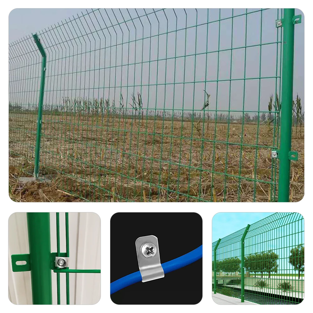 

100 Sets Wire Clips Stainless Steel Clamp Metal Mounting Fence for Cattle Panel