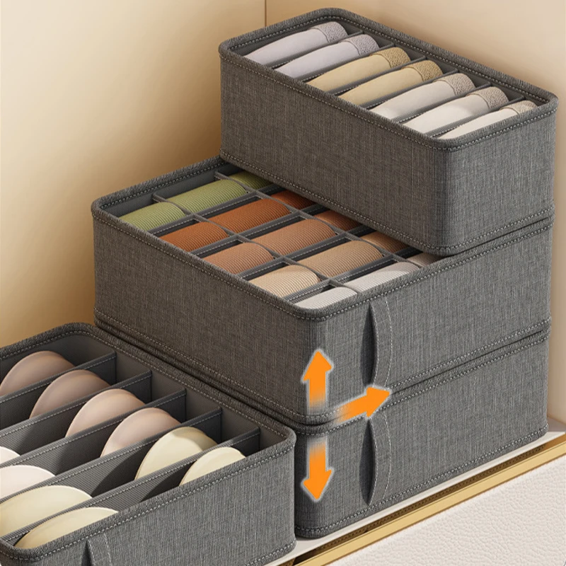 1/3PCS Cabinet Drawer Underwear Organizer Wardrobe Clothes Organizer Socks Bra Clothing Storage Boxes Pants Socks Organizers