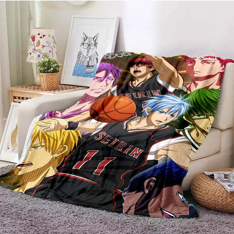 

Kuroko's Basketball Japanese Sports Anime Blanket Sofa Cover Hairy Blanket Flannel Fluffy Comfortable Home Travel Throw Blanket