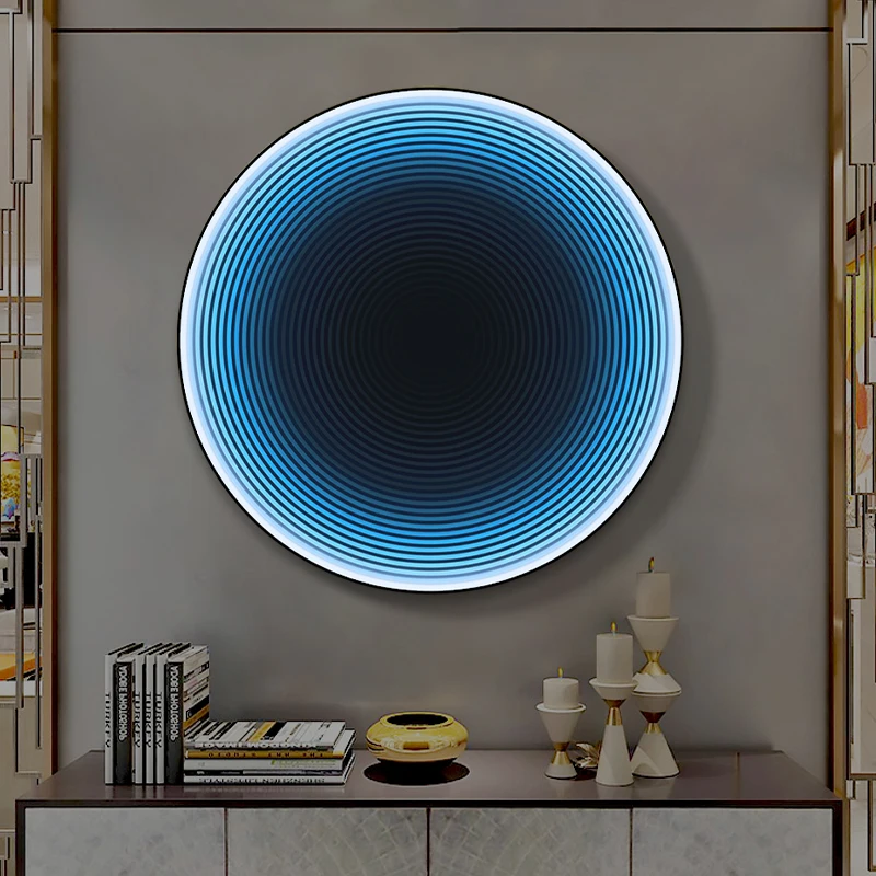 

Красочные круглые светящиеся настенные светильники, украшение для входа, гостиная, диван, фон, настенная живопись, светодиодные бра