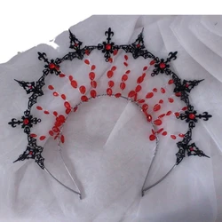 Mother of God Tiaras Crown Hairhoop Craft Bag Elegant Masquerade Cosplay Headband Women Church Headband Crownpiece Kits