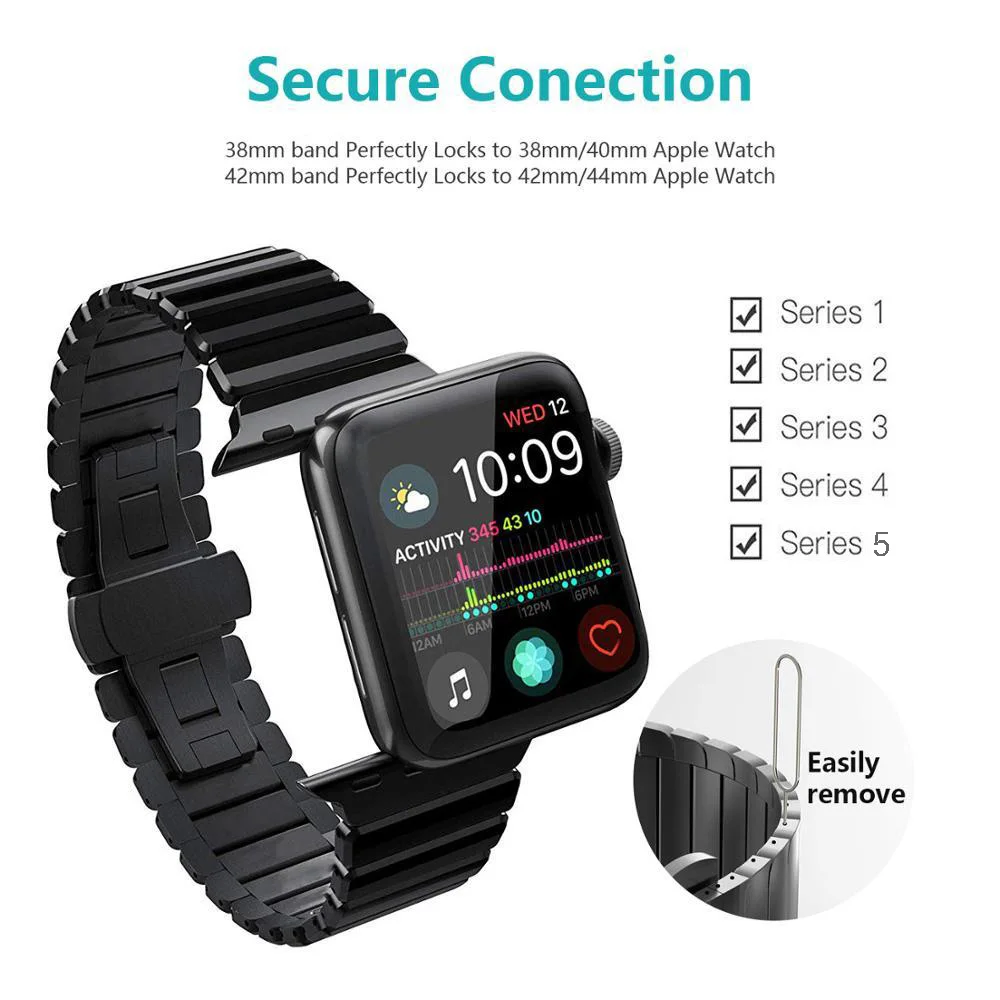 Metal Strap for Apple Watch Ultra 49mm 10 46mm Stainless Steel Strap 6 5 4 SE 44mm 40mm 42mm Butterfly Bracelet 9 8 7 45mm 41mm