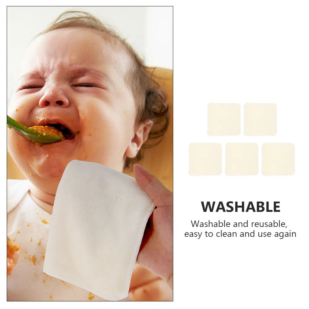 

5pcs Baby Saliva Towels Bamboo Fiber Bath Towel Infant Washcloth Care Nursing Newborn Wipes Toddler Reusable 15x15cm