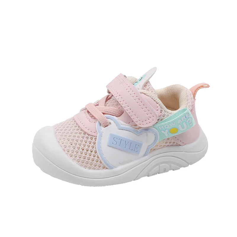 Peuter Wandelen 2024 Lente Zomer Nieuwe Zachte Zool Anti Slip Baby Casual Sportschoenen Baby Items Voor Jongens En Meisje Flat Sneaker