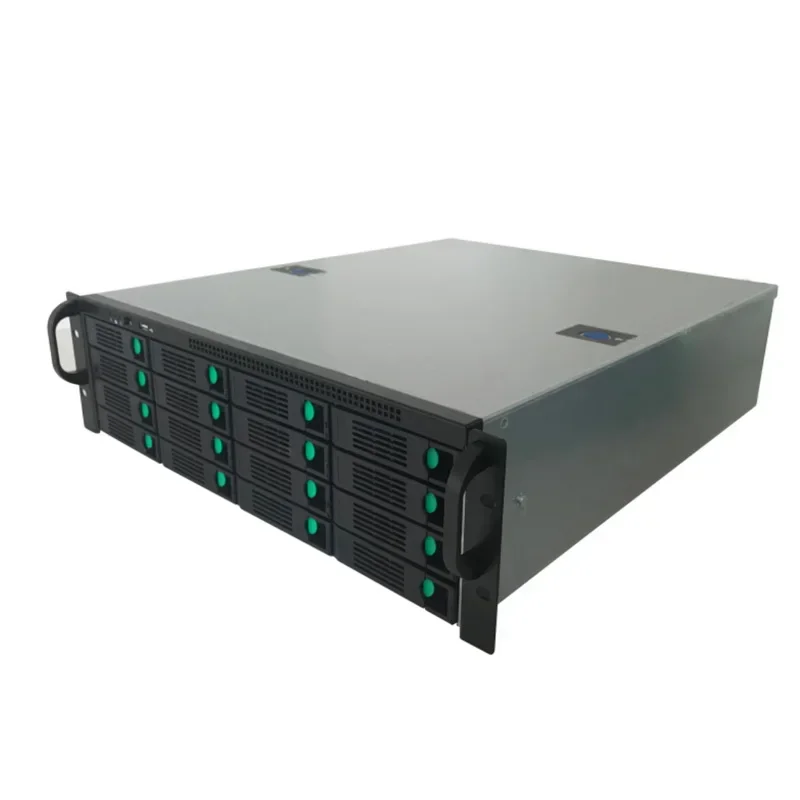 3 U 64 Channel H.265 Rack Alarm NVR Support 16 Pcs HDD With 2 USB Port And 2 RJ45 Port