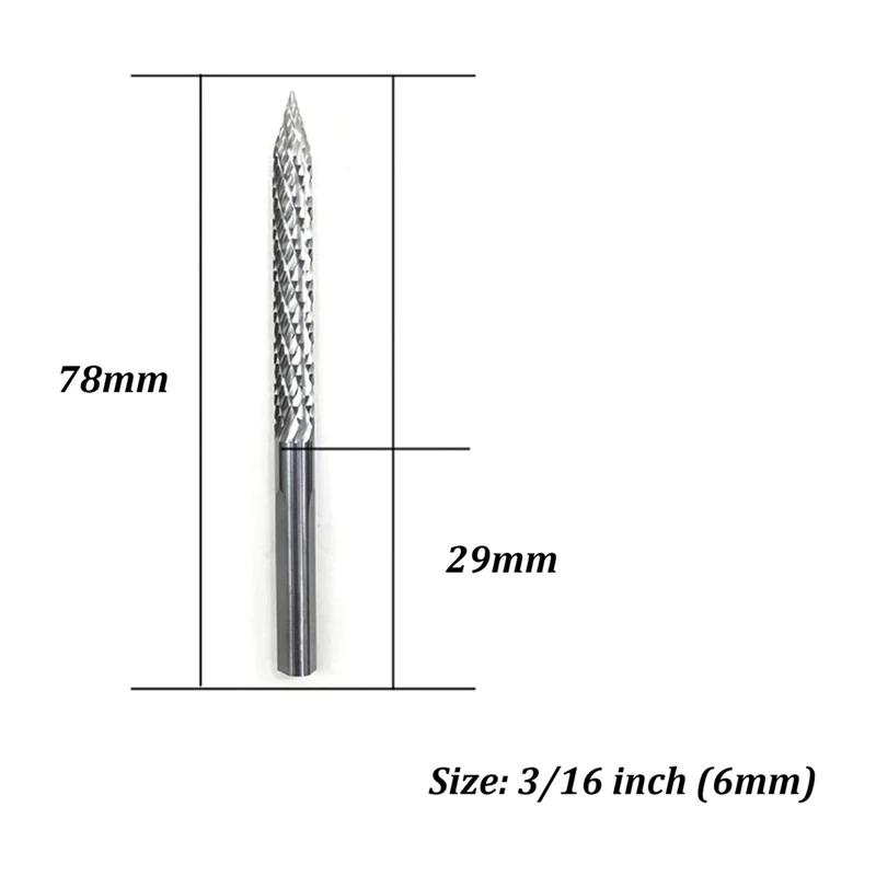 3X 3/16In 4.5Mm punte per frese in acciaio al carburo di alta qualità alesatori per pneumatici frese in metallo duro lime rotanti riamatori tagliafili strumento per pneumatici