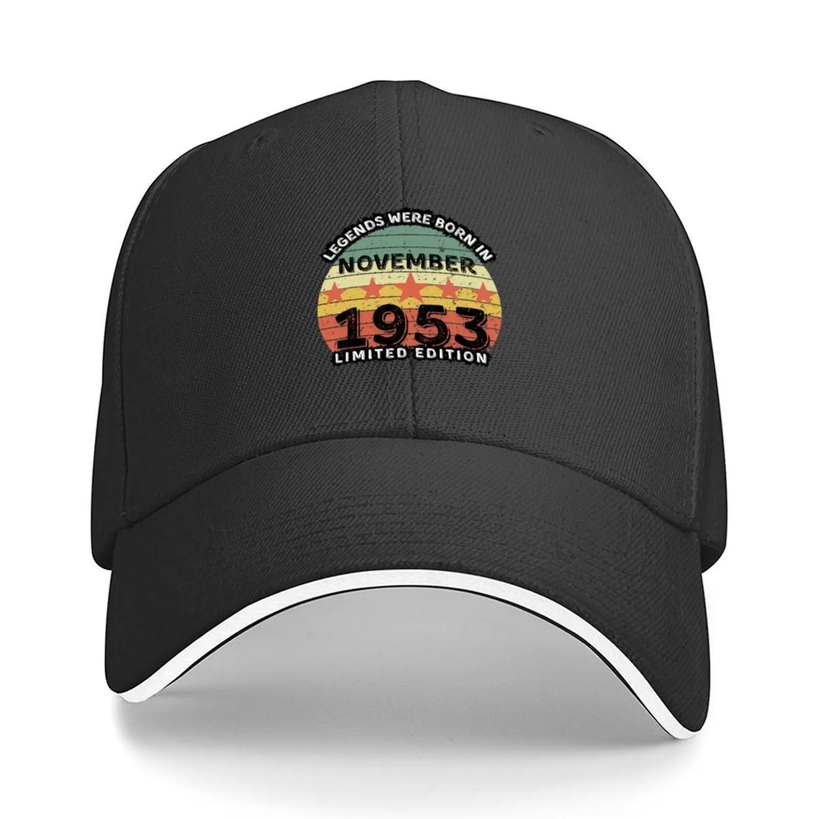 

Legends were born in november 1953 Baseball Cap Golf Sun Cap Vintage Male hat Sun Hats For Women Men's