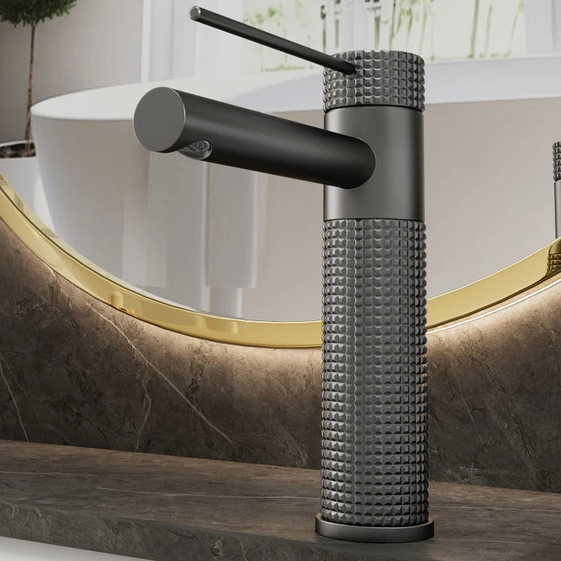 Stainless Steel Faucet Household Hot and Cold Water Dual Control Basin Faucet Kitchen Bathroom Wash Basin Universal