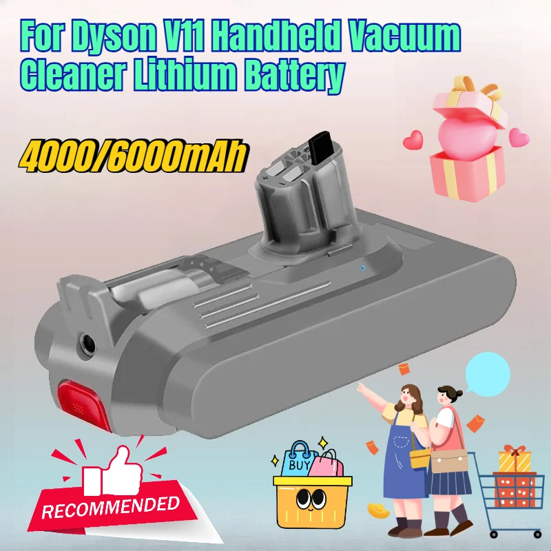 

4000/6000mAh for Dyson V11 Handheld Vacuum Cleaner Lithium Battery