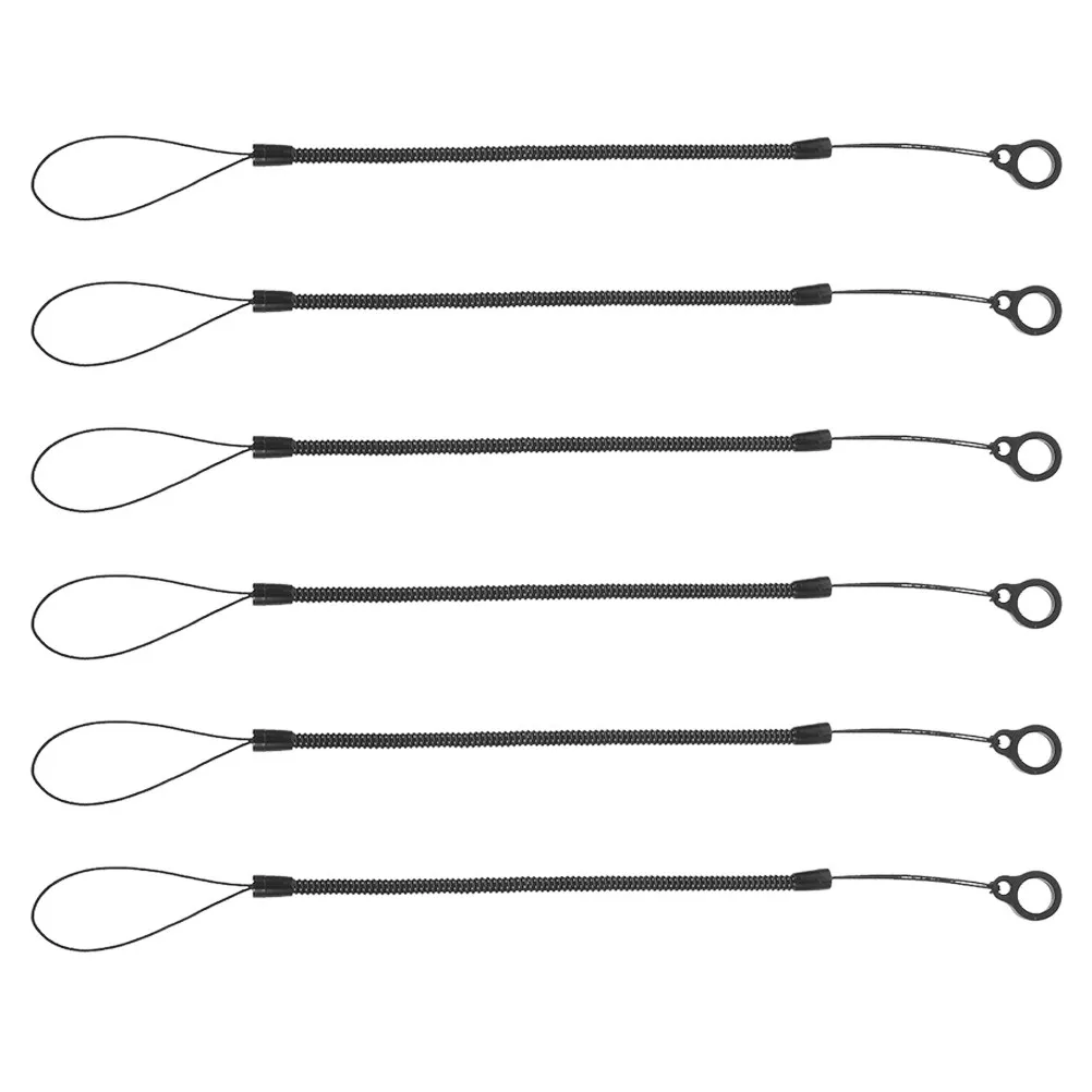 6Pcs Anti Lost Spiral Lanyard for Stylus Pen Elastic Coiled Tether Strap Pen Leash Security Cord for Tablet Phone Use