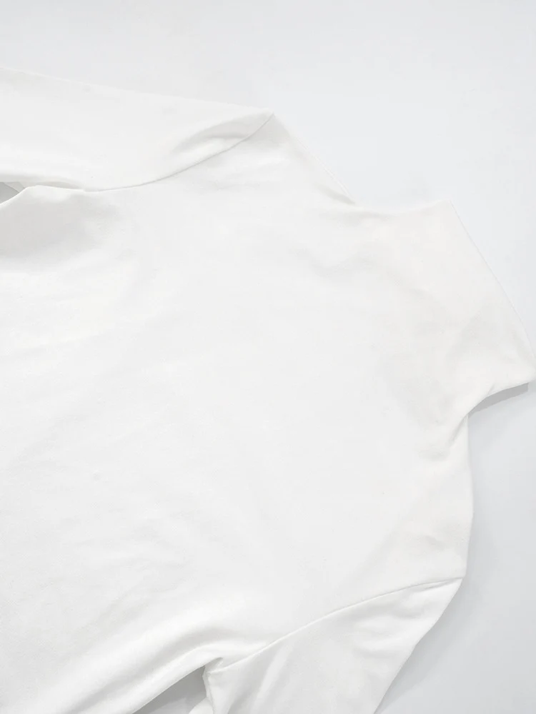 Damen Rollkragenpullover mit Halben Ärmeln, Figurbetontes Strick-Oberteil, Einfarbig, Dehnbar, Basis-Layering-Shirt für Büro und Alltag – Detail 24