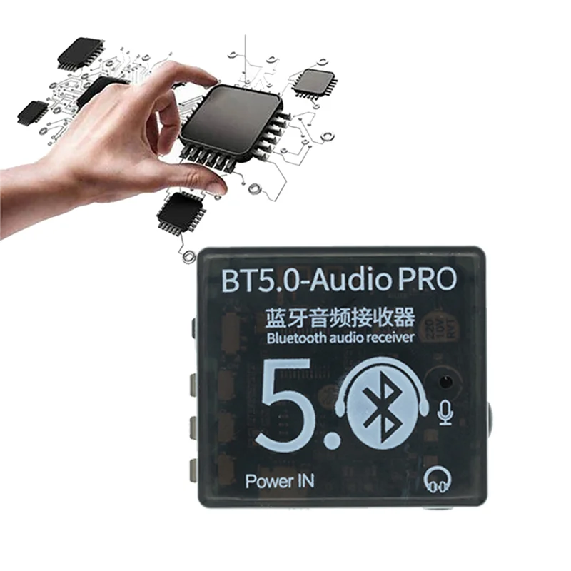 BT5.0 PRO Audio-Modul mit Gehäuse, MP3-Audio-Decoder-Board mit Mikrofon, verlustfreier Auto-Audio-Verstärker, DIY-Audio-Empfänger-AB01