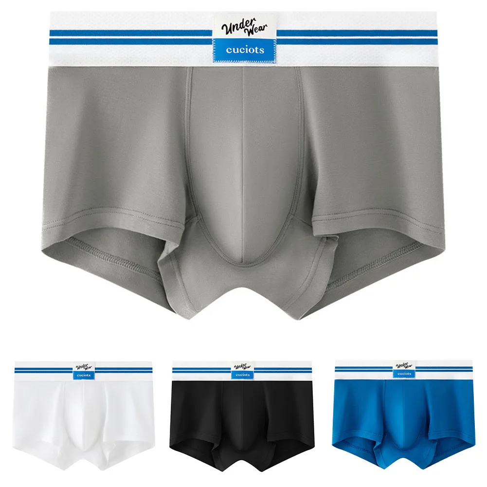 

Мужские шорты-боксеры из модала с эластичной сумкой, облегающие спортивные трусы Sissy, осенне-зимнее мужское нижнее белье-боксеры