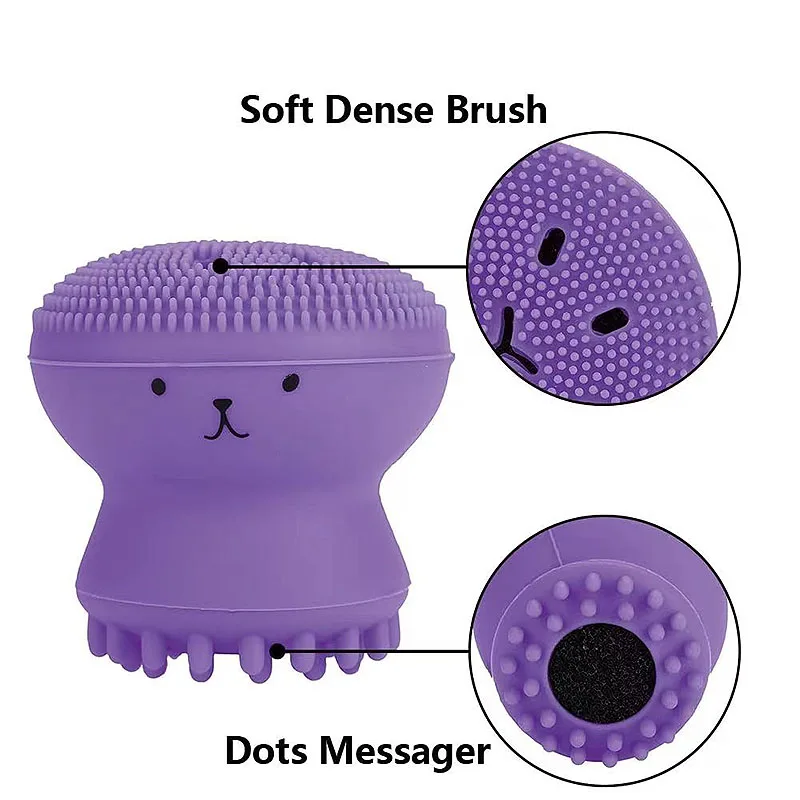 Novo silicone rosto purificador cuidados com a pele poros limpador escova rosto massagem escova de limpeza profunda esfoliante ferramenta xls02
