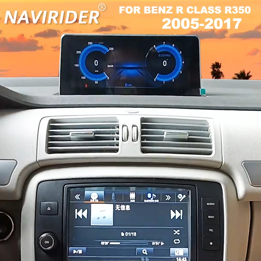 Android Touch Screen For Benz R-Class R Class R350 W251 2005-2017 Wireless CarPlay Navigation Multimedia Video Player Head Unit