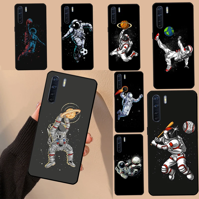 Astronaut Baseball Soccer Basketball Cover For OPPO A74 A54 A94 A78 A98 A16 A76 A96 A15 A17 A77 A52 A72 A5 A9 A53 A54s A57s Case