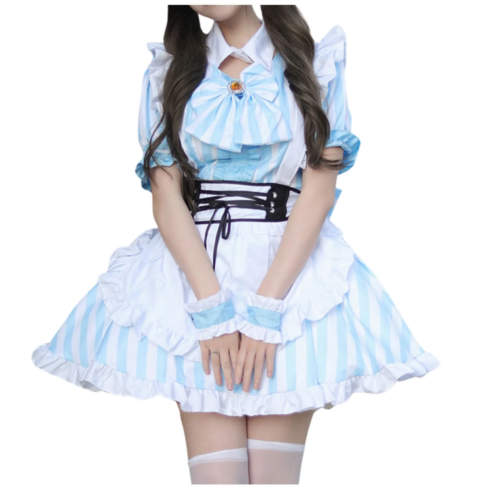 Oktoberfest dolce vestito a righe bavarese Lolita vestito Cosplay per le donne vestito medievale manica corta ragazza carnevale vestito Cosplay