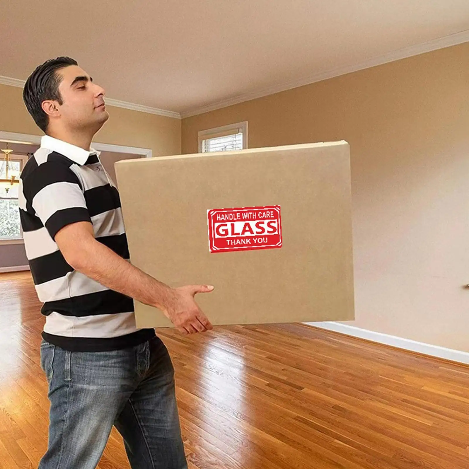 Adesivos frágeis para mover etiquetas de 250 peças envoltório embalagem fita frágil para envio para caixas pratos de visita materiais vidro