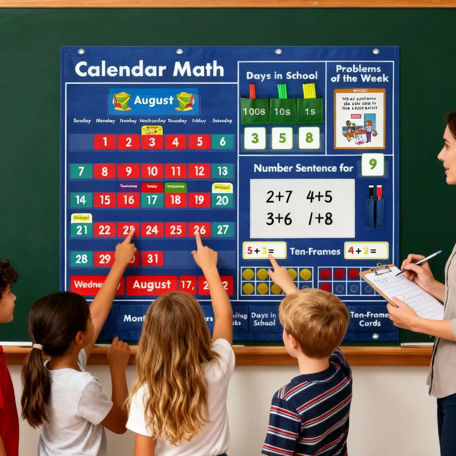 Pocket Chart Classroom Modular Materials Activities Teacher Pocket Chart For Kids Boy Teacher Parent Holiday Classroom Home