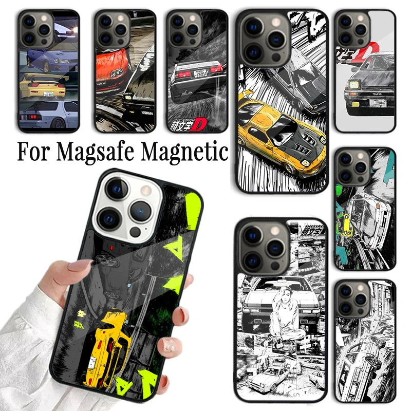 Initial D Drift SOFT Phone Case Cover For iPhone 17 16 15 14 13 12 11 Pro Max Plus Magnetic FOR Magsafe