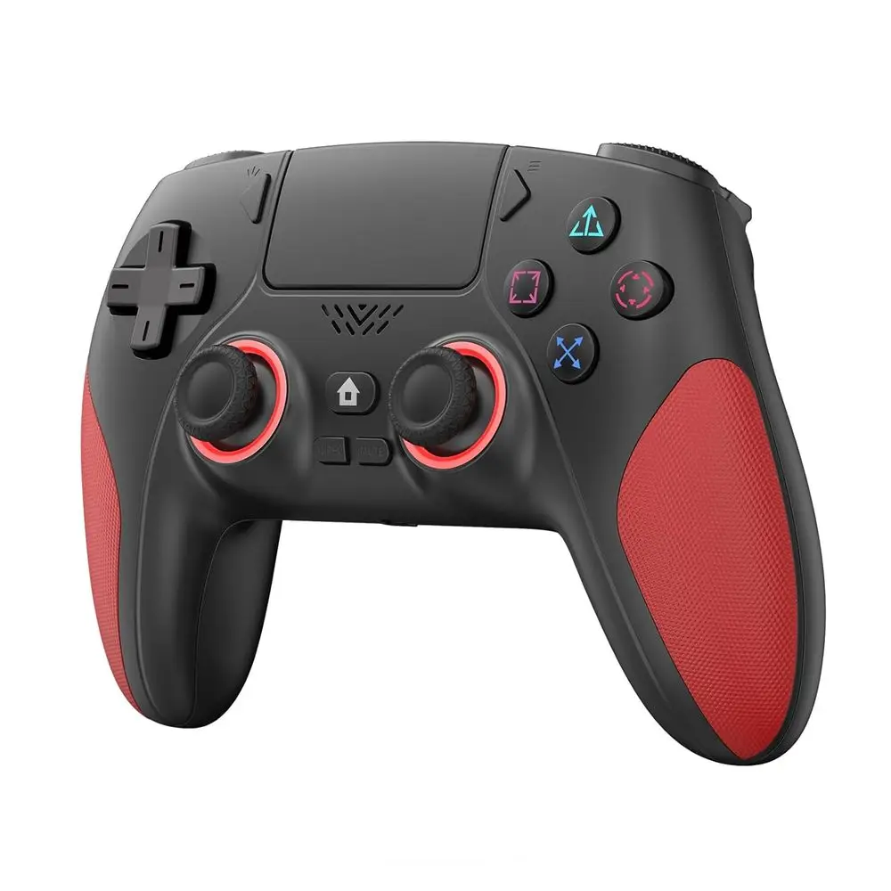 Wireless Controller for Gaming with Programmable Buttons, Vibration, Audio Jack, and Motion Control (Black)