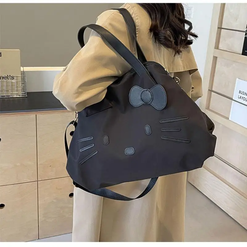 

Sanrios Hello Kittys Travel Bag Girl Large Capacity Short-Distance Luggage Bag Leisure Tote Bag Shoulder Bag Trolley Box Handbag