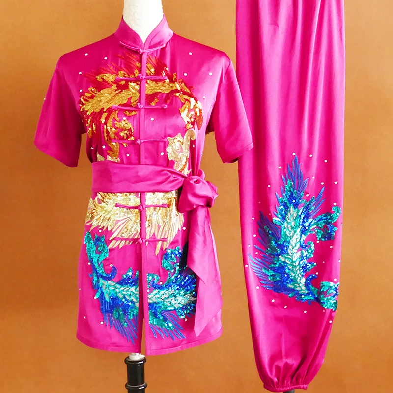 Custom Martial Arts Uniform Kung Fu Suit with Dragon Embroidery Southern Fist Long Fist Reinforced for KungFu Forms Competition