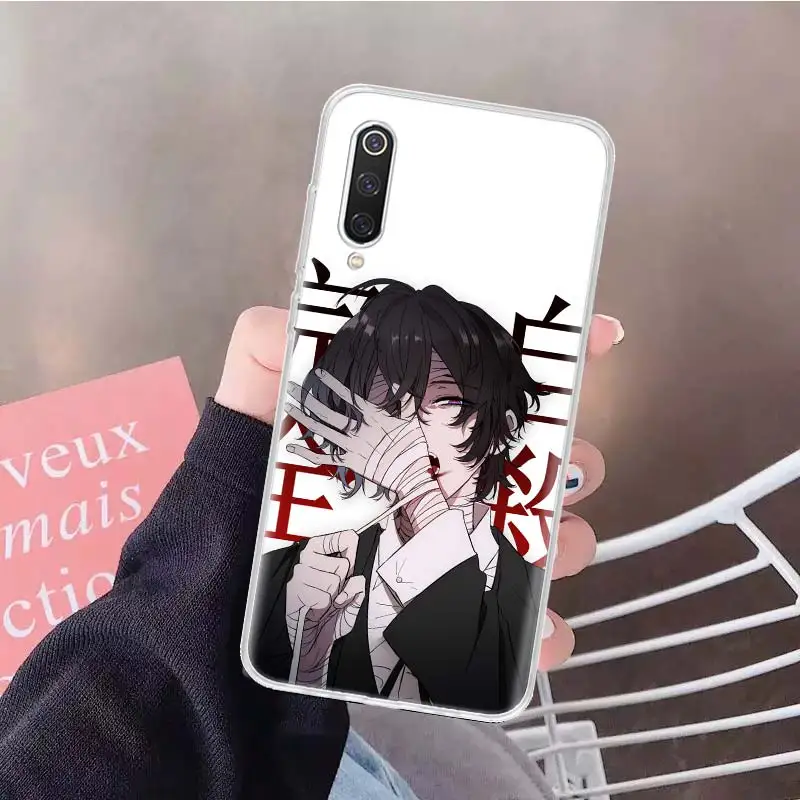 샤오미 레드미 노트 10, 10S, 9, 9S, 9S, 9T, 8, 8T, 11S, 11S, 11T, 11E, 12 프로 플러스, 7, 6, 5 S 용 애니메이션 문고 스트레이 독 다자이 오사무용 소프트 폰 케이스