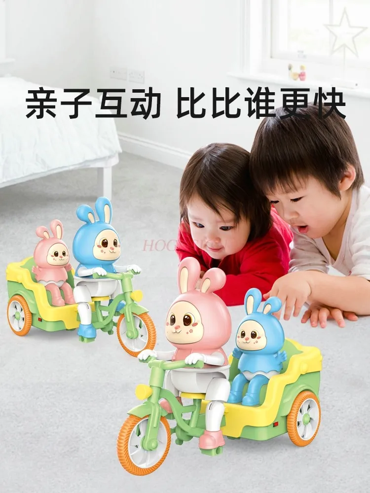 Juguete eléctrico para niños, triciclo con forma de conejo, nueva bicicleta musical para bebés de 0 a 3 años