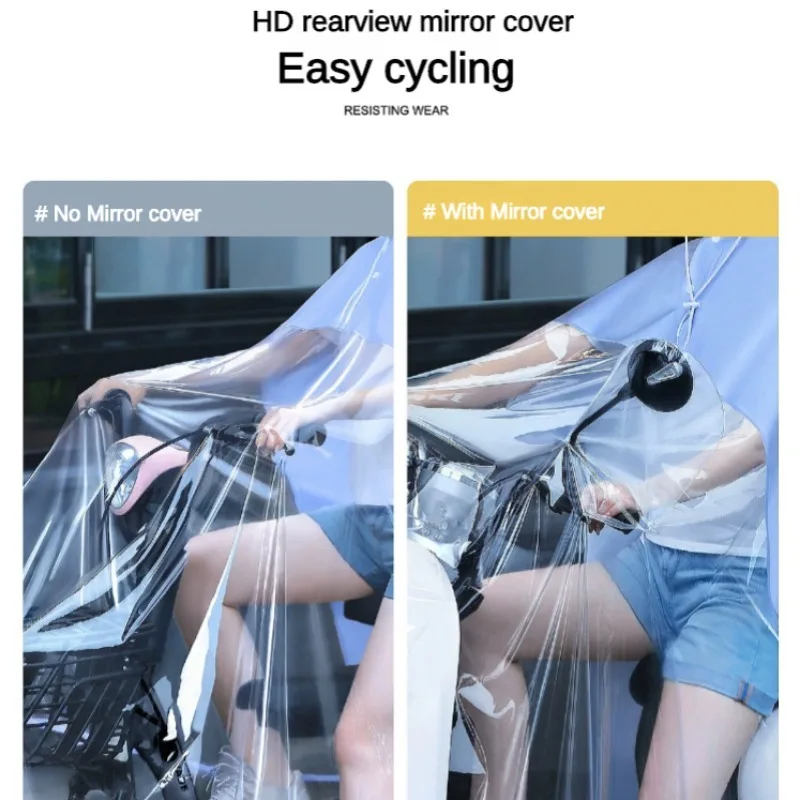 Electric Bicycle Raincoat Double Motorcycle Parent-child Transparent Enlarged and Thickened Rainproof Poncho for Men and Women