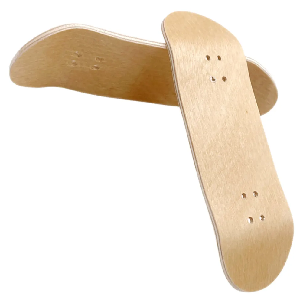 2Pcs Mini Finger Skateboard Decks Smooth Wood Replacement Boards Lightweight Fingerboard DIY Accessories Finger Skateboard Decks
