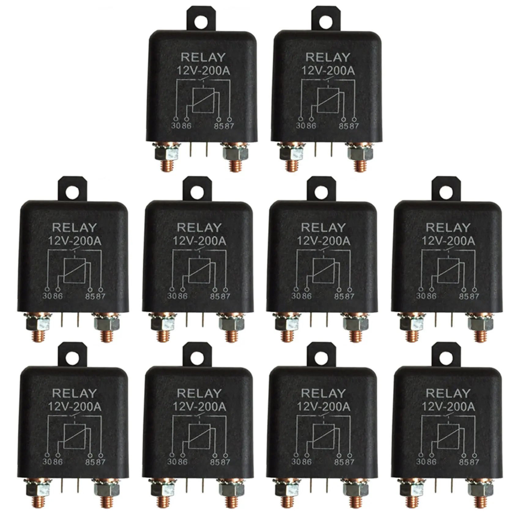 

AT29-10X 12V 200A Normally Open 4 Pin Relay - Heavy Duty Automotive Marine Split Charge