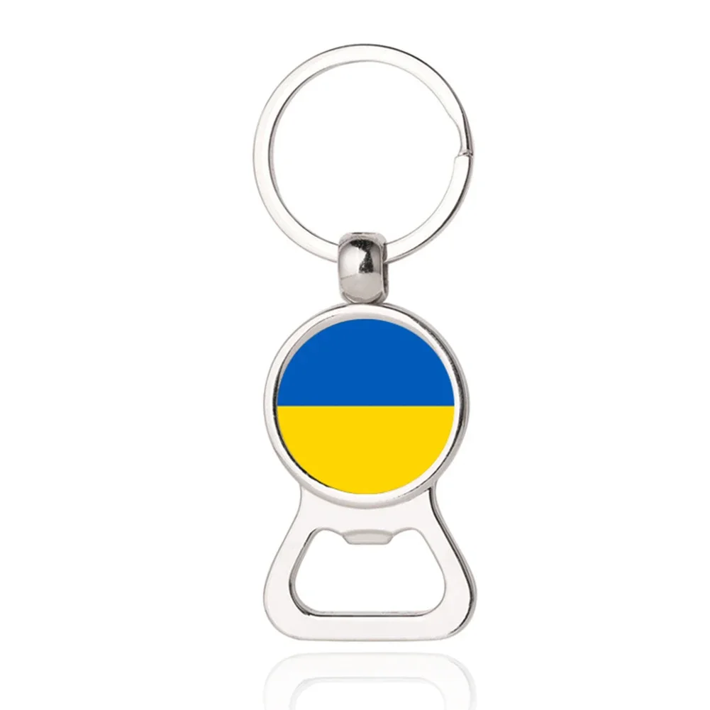 Ukraine National Flag Bottle Opener Keychain - Creative Souvenir Gift