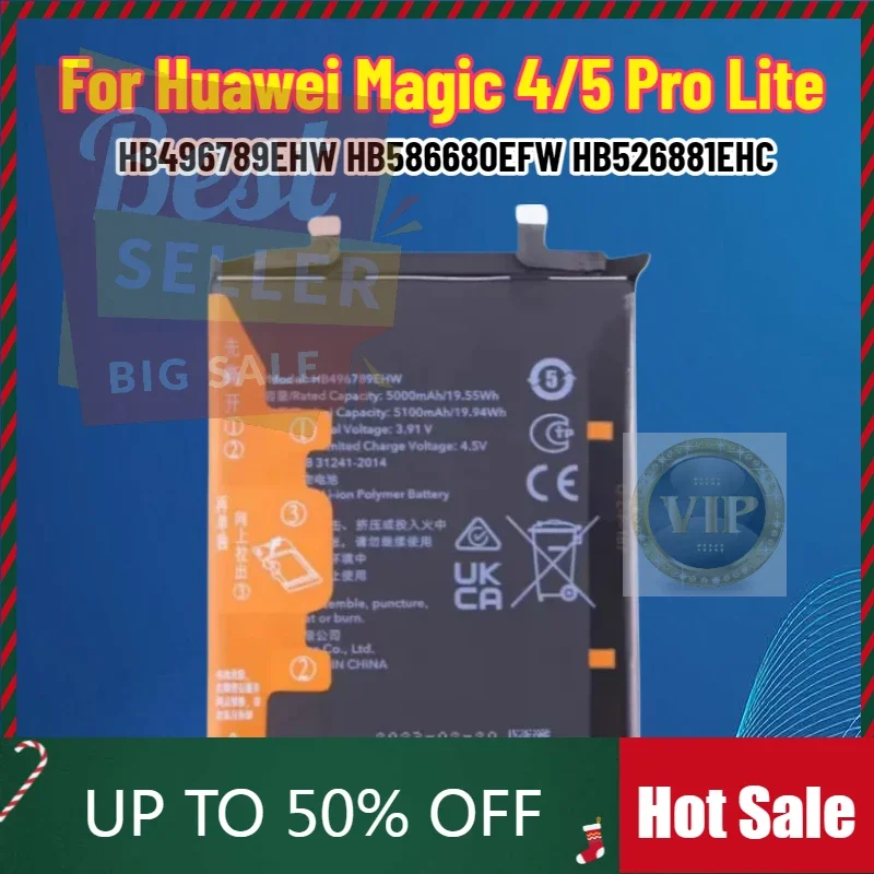New Battery For Huawei Magic 4/5 Pro Lite HB496789EHW HB586680EFW HB526881EHC  Battey