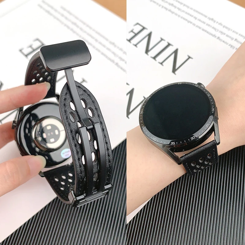 22 مللي متر 20 مللي متر حزام سيليكون جلدي لساعة سامسونج جالاكسي 7 6 5 4 40 مللي متر/44 مللي متر شريط مغناطيسي لساعة جالاكسي 6 الكلاسيكية 43 مللي متر 47 مللي متر