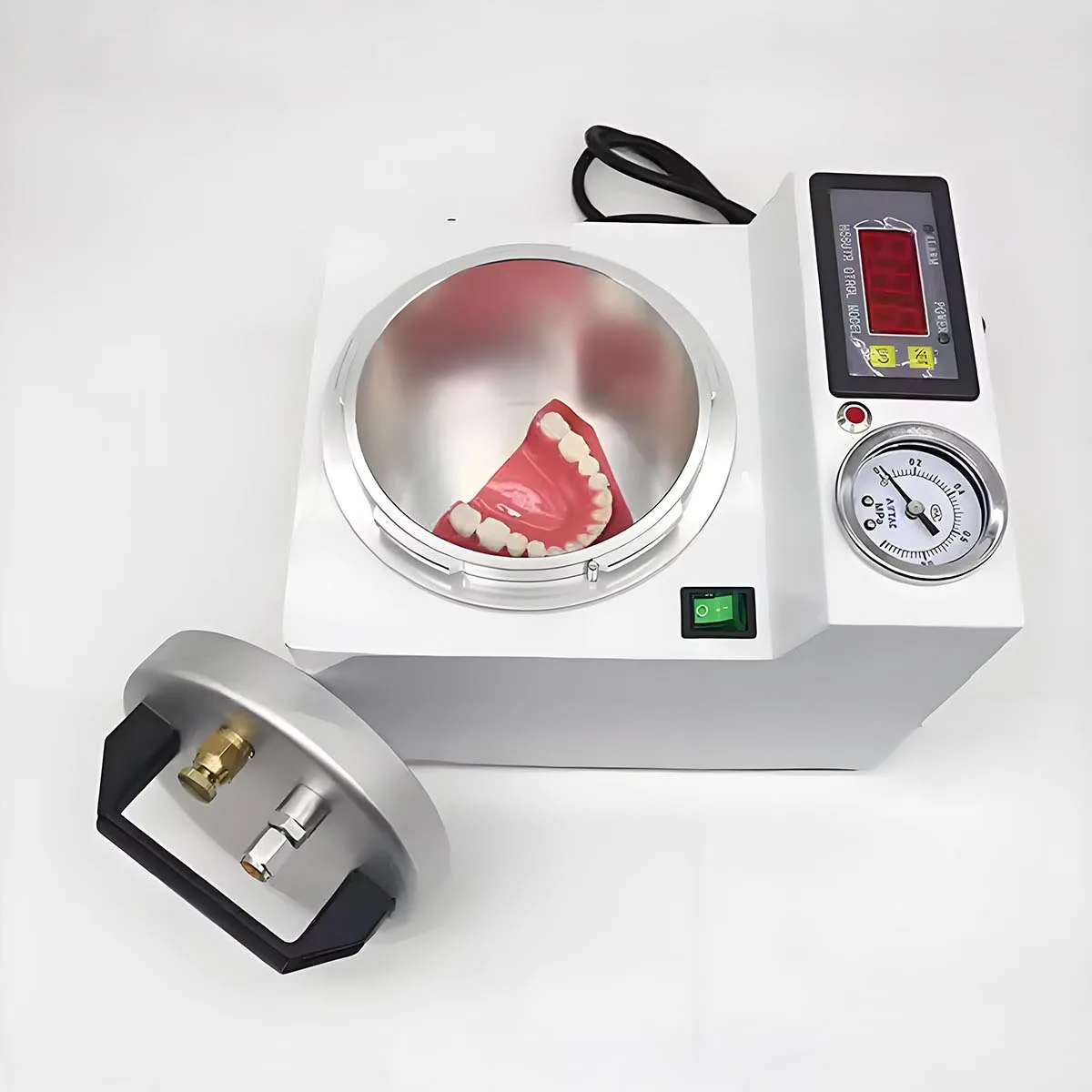 Dental Polymerizer Portable Curing Pressure Pot Dental Lab Polymerizing Digital Display Adsorption silicone rubber repair